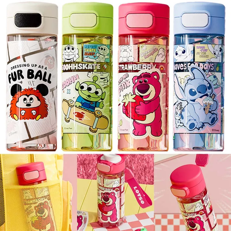 

530ml Disney Mickey Mouse Sports Water Bottle Portable Outdoor Direct Drinking Cup for Travel Creative Anime Gifts Accessories