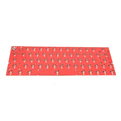Left Shift 64 PCB Custom Hotswap 60% RGB Copper FR4 POM Red Single Mode VIA PCB Board for Mechanical Keyboard Accessories