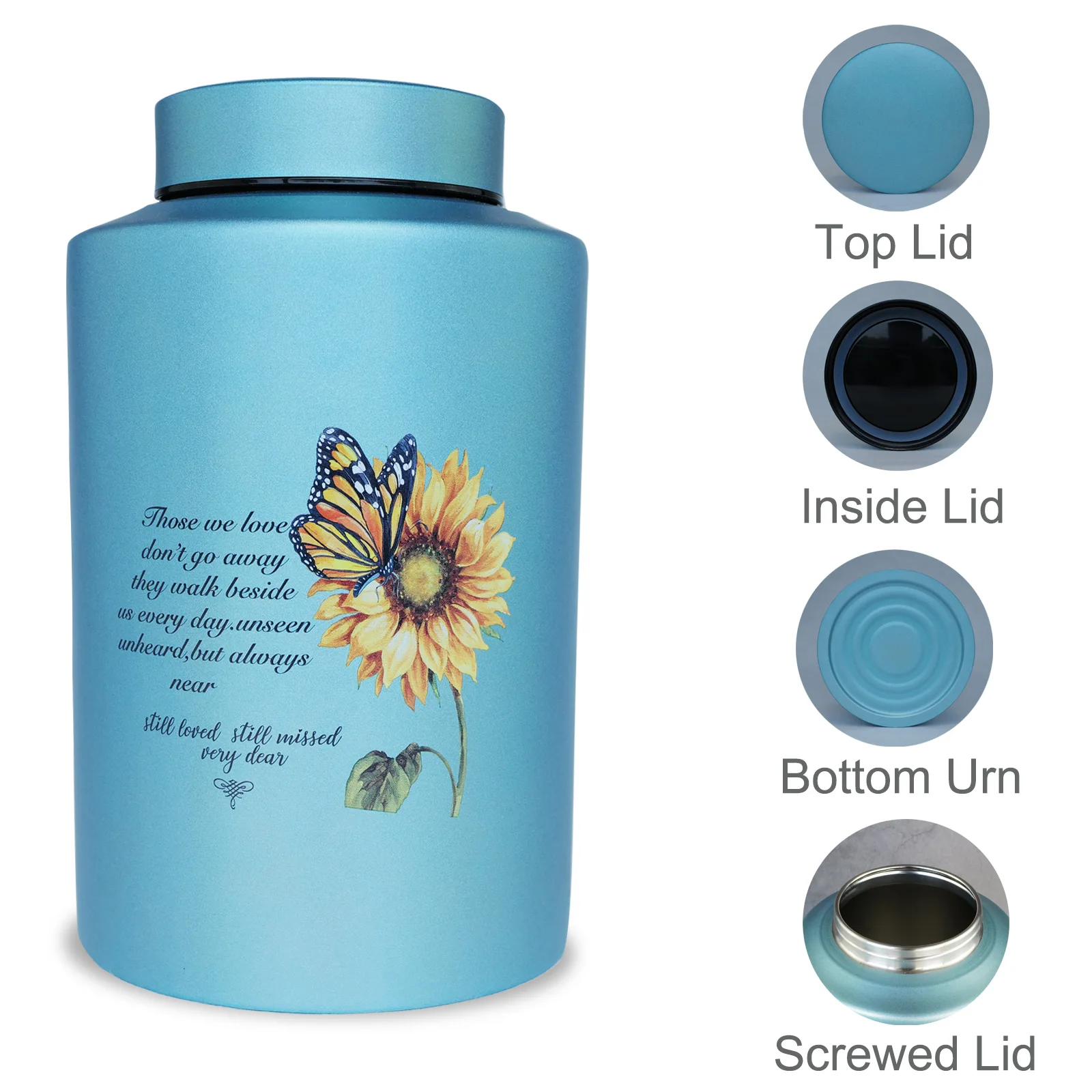 جرار حرق كبيرة لرماد الذكور والإناث البالغين، جرة زخرفية تصل إلى 220 رطل للرجال والنساء مع حقيبة مخملية #5