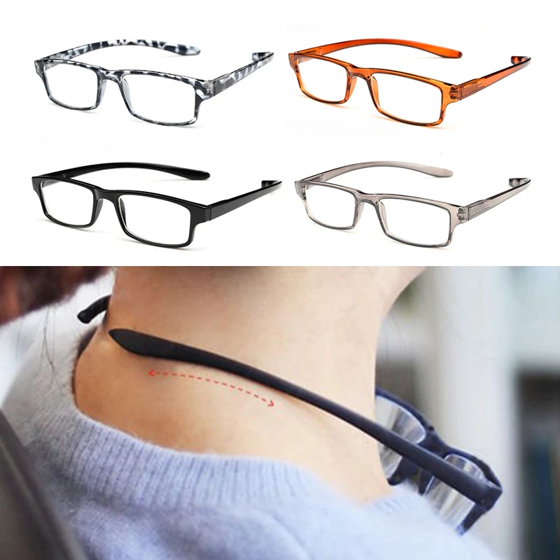 Ultralight Hanging Stretch Reading Glasses Men Women Anti-Fatigue HD Presbyopia Eyeglasses Diopter 1.0 1.5 2.0 3.0 4.0