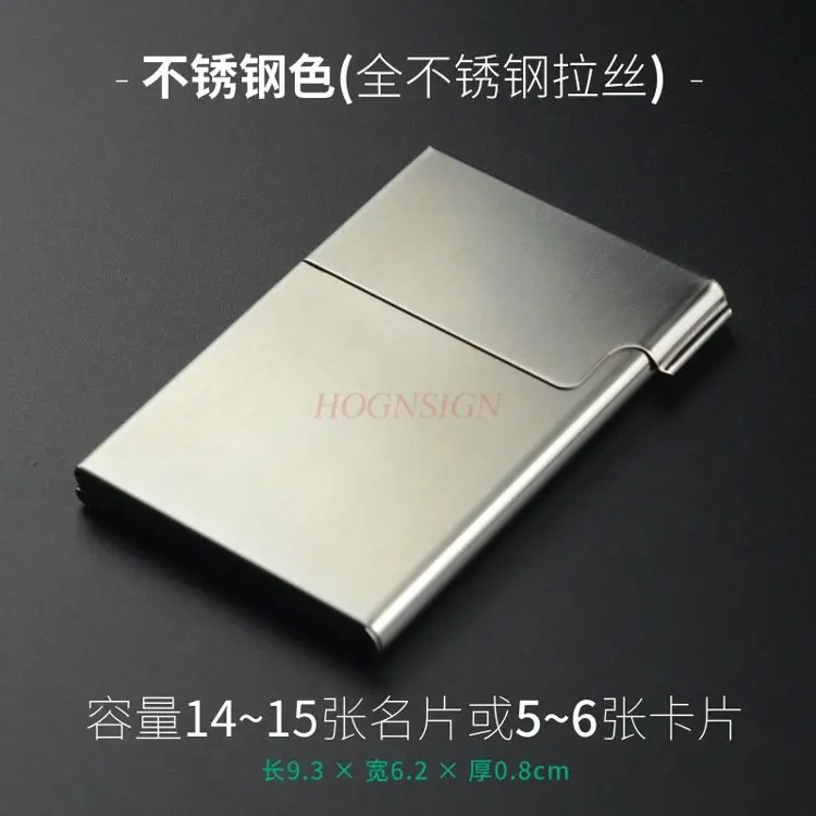 قطعة واحدة من حامل بطاقات العمل، صندوق بطاقات معدني من الفولاذ المقاوم للصدأ للأعمال للرجال، صندوق بطاقات عمل محمول، محمول، محمول