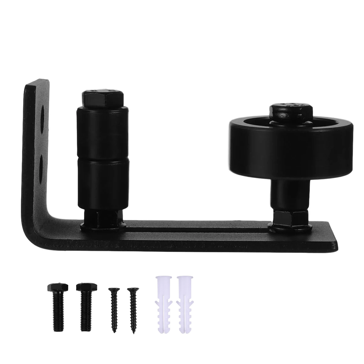 

Bottom Roller Guide for Barn Door Floor Accessories Black Coating Durable Steel Smooth Quiet Anti Sway Sliding