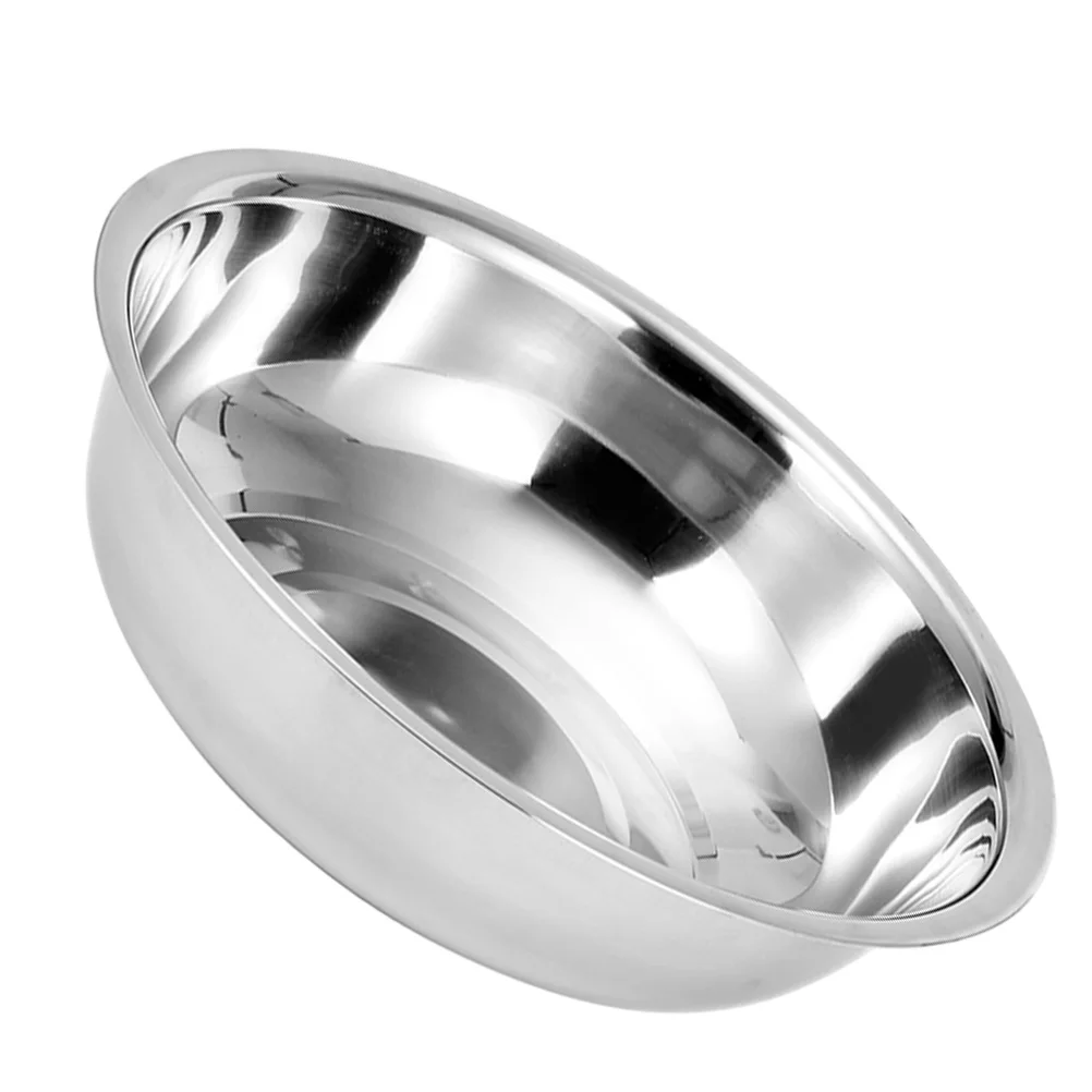 

Stainless Steel Large Soup Vegetable Washing Pot Mixing Stainless Steel Tableware Bowl Salad Kitchen Prep Storage Cleaning