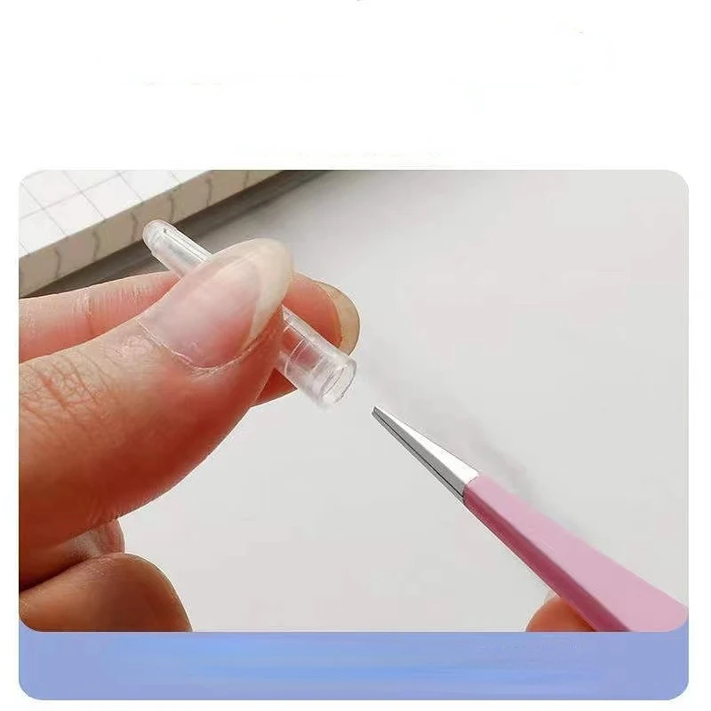 A set of  Stainless Steel Macaron Color Tweezers for Journal Scrapbooking Stickers DIY Tool Stationery Scissors