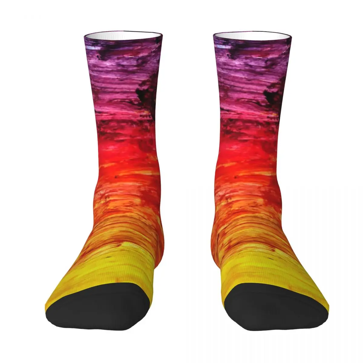 Abstract Sunset Socks Autumn Ombre Print Stockings Modern Female Quality Socks Pattern Climbing Anti Sweat Socks