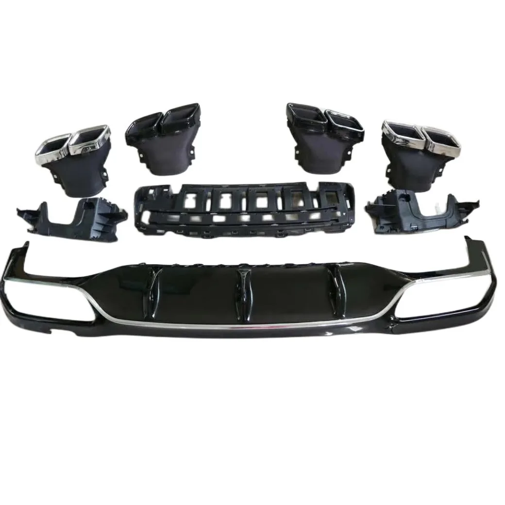 FOR AMG Style Exhaust Tip, Rear Lip for Mercedes E-Class W213, E53 Sport Edition, Square Tailpipe, Car Accessories