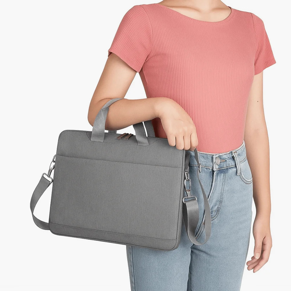 Ultra Thin Laptop Handbag with Handle Shockproof Computer Storage Bag Waterproof for 13.3-15.6inch Tablet Carry Case Daily Use