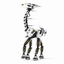 MOC 76989 Horizon Monster Giraffe Long Necked Beast Building Blocks Set Mechanical Dawn Deer Creature Bricks Toys For Children