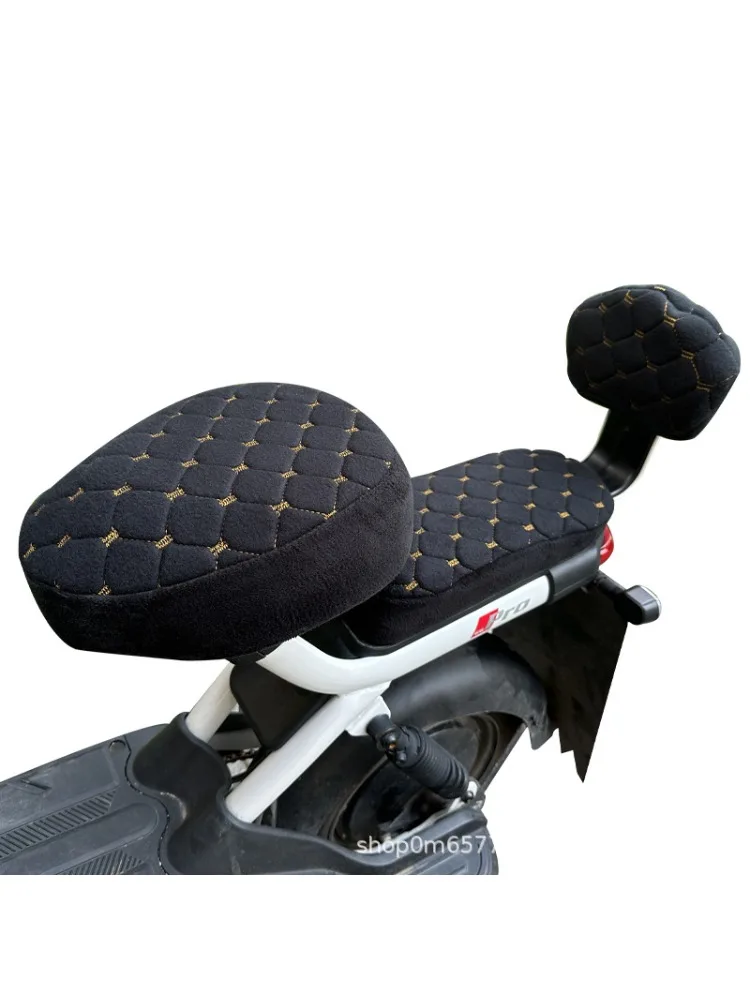 AliExpress NONE 3Pcs/Set Electric Bicycle Seat Cover Battery Car Bicycle Universal Seat Cover Protective Cover Soft, Comfortable, &Thick