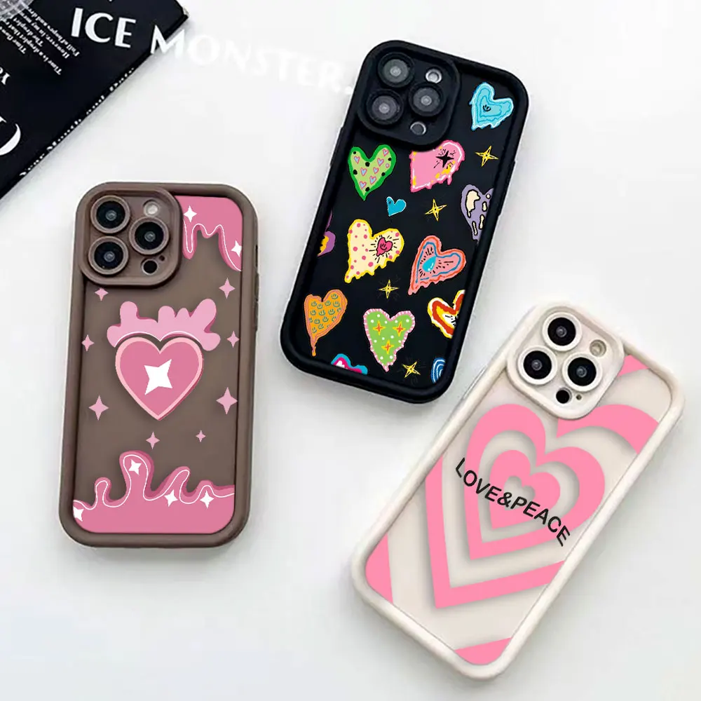 Colorful Unique Love Luxtury Phone Case For Xiaomi Redmi 9T 10 10C 12 12C 13 13C K50 POCO F3 F4 F5 X3 X4 X5 M6 11 14 GT PRO Case