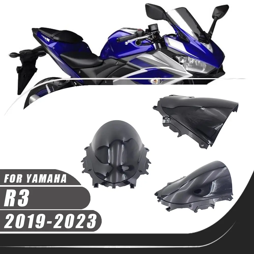 

For Yamaha YZF R25 R3 2019 2020 2021 2022 2023 Motorcycle Accessories ABS Plastic Windshield Windscreen Wind Deflectors