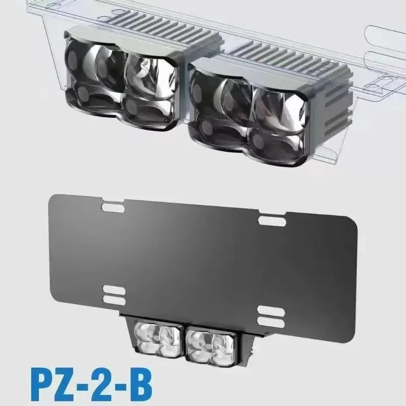 Universal bumper license plate light biled lens mounting bracket car front bumper license plate frame light