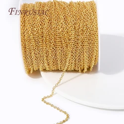 18K Gold Plated Metal 3mm Thin Chains For Jewelry Making Findings,High Quality Spool Chain DIY Necklace Bracelet Accessories