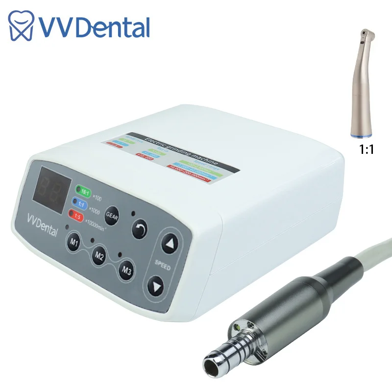 

Dental Tools Electric Motor Unit Sanding Motor Low Speed Handpiece with 1:1 Handle Light Contra Angles for Dental Clinic Dentist