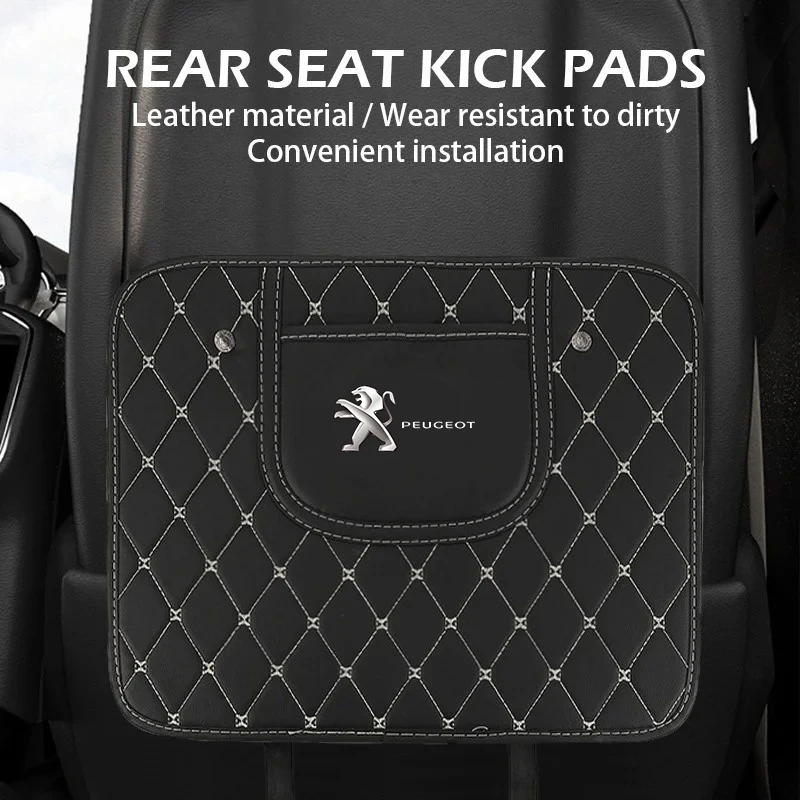 

Car Anti-Kick Mats Auto Seat Back Protector For Peugeot 308 206 207 407 607 108 208 301 308 508 608 107 BB1 HX1 Partner 3008