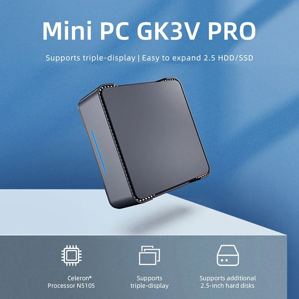 GK3V GK3 Pro Alder Lake N100/N150 Mini PC 8GB 256GB Windows 11 Pro 16GB 512GB N3350 4GB 64GB WIFI5 BT4.2 Desktop Gaming Computer