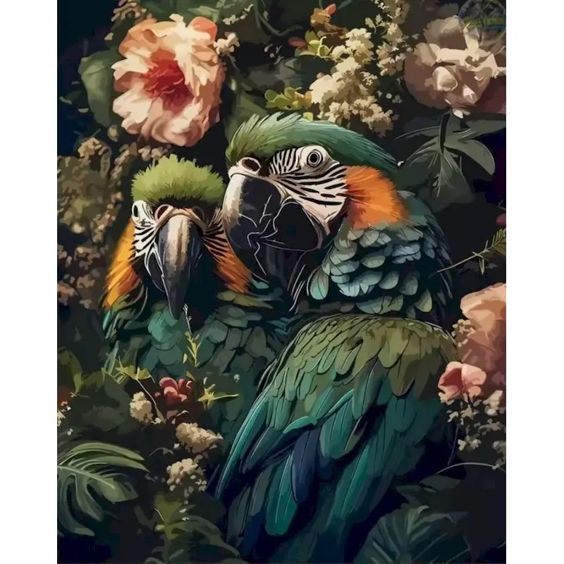 

GATYZTORY DIY Pictures By Number Parrot Kits Hand Painted Picture Gift Painting By Numbers Animal Drawing On Canvas Home Decor