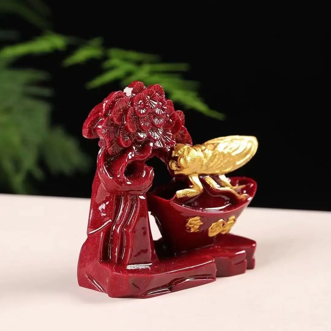 Natural cinnabar purple gold Yiming amazing fortune tree ornament handicrafts living room home classroom bedroom car gifts