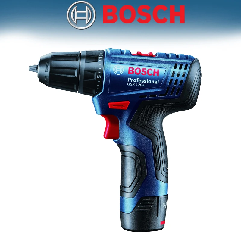 Bosch GSR 120-LI 12V Cordless Drill Driver Household DIY Multi-function Rechargeable Electric Hand Drill Screwdriver Power Tools