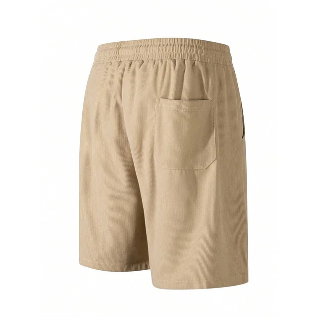 Summer Men Corduroy Sweatpants Casual Shorts Men's Beach Shorts Basketball Short Trousers Solid Color Label Sportswear Men 2
