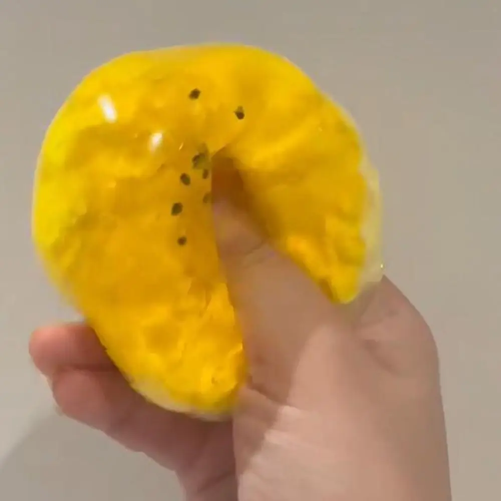 Crunchy Egg Yolk Pastry Squeeze Sound Effects Anxiety Relief Food Fidget Crackling Kneading Dessert Squishy for Adults