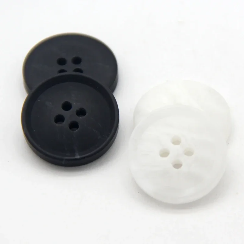 25mm 15mm Large Black Resin Horn Men Suit Buttons For Clothes Jacket Sweater White Decorative DIY Sewing Accessories Wholesale