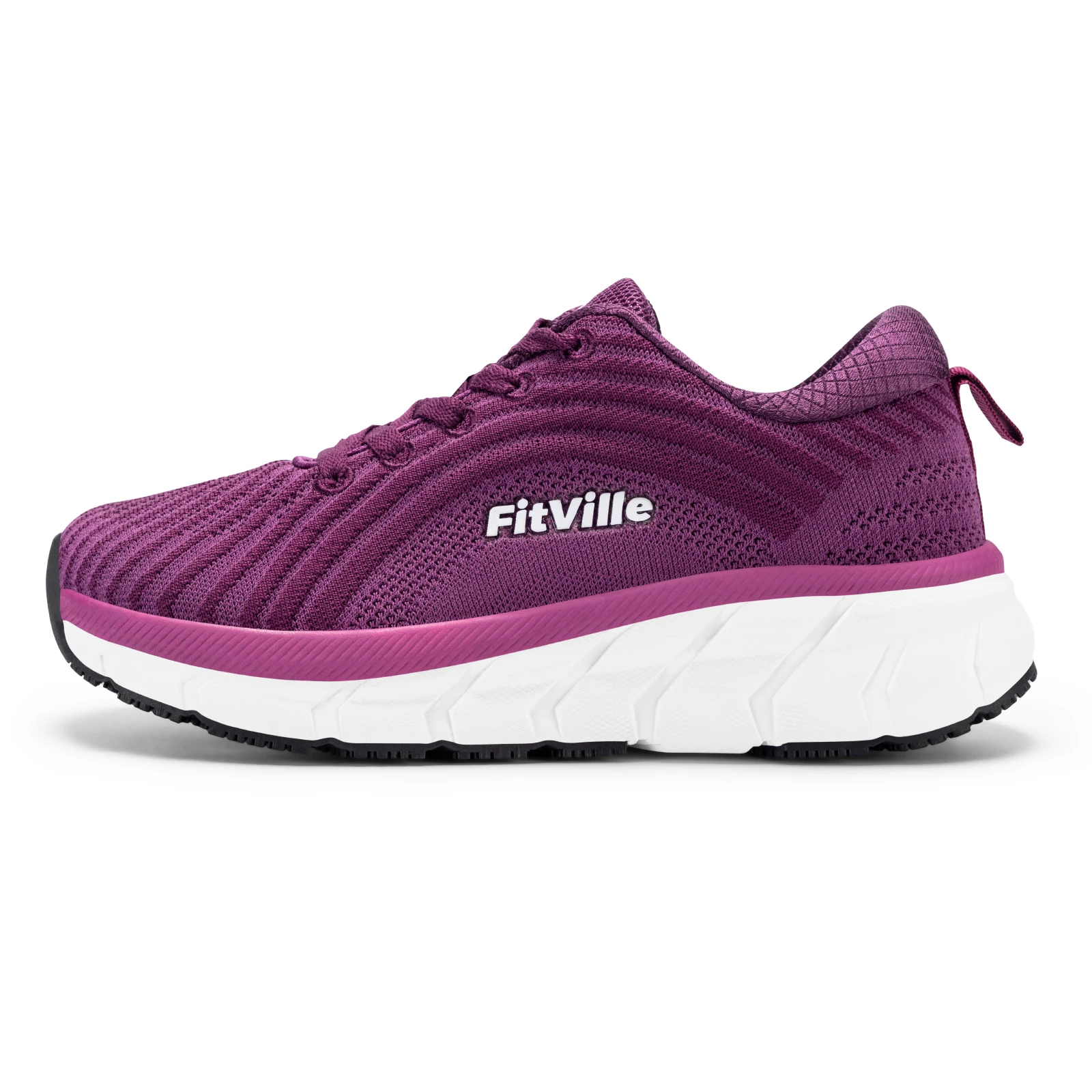 FitVille Schuhe mit breiter Zehenbox für Damen, atmungsaktive, breit geschnittene Laufschuhe, leicht, für geschwollene Füße mit gepolsterter Schmerzlinderung. – Detail 10