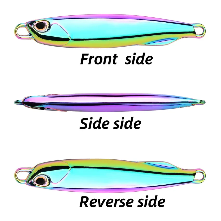 Electroplated Iron Plate Bait 10g 15g 20g 30g 40g 60g 80g Sinking Sea Fishing Lure Fake Bait Rotating Sequin Mackerel Bait