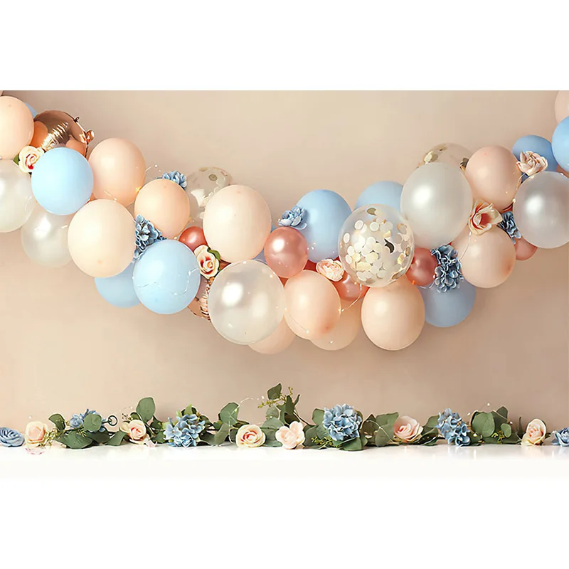 Avezano Spring Flowers Photography Background Balloon Newborn Birthday Portrait Decor Cake Smash Backdrop Photo Studio Photozone