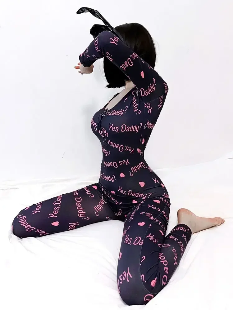 Cerniera a maniche lunghe con apertura sul cavallo Body elastico in spandex Catsuit Collant Hot Sexy Clubwear Lingerie Body Body Unitard Body