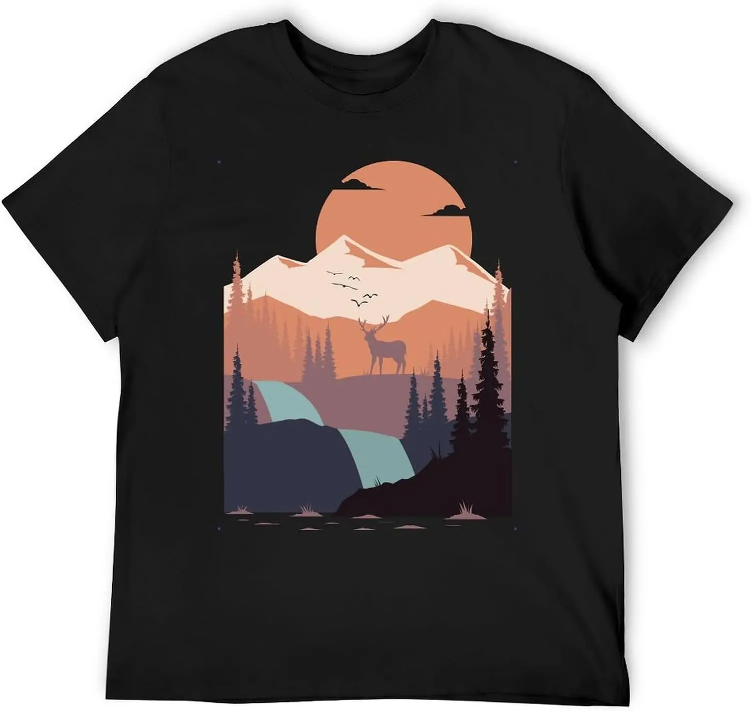 Men's Graphic Tees 100% Soft Cotton Crew Neck Short Sleeve T-Shirt Funny Novelty Design Shirts
