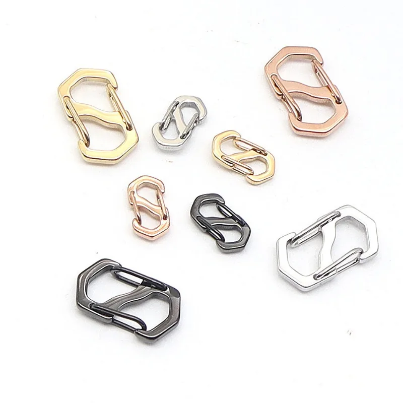 5pcs Stainless Steel Letter S Buckle Spring Lobster Clasp Hook Connectors for Necklace Bracelet DIY Jewelry Making Supplies