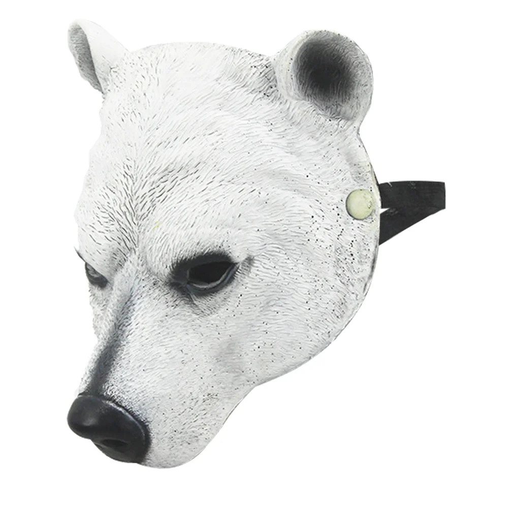 Polar Bear Mask Costume Party Accessories Halloween Costumes Animal Face Realistic