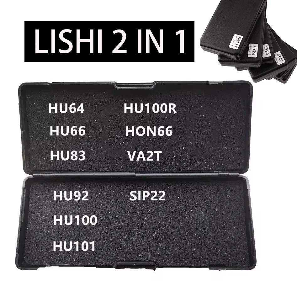 Lishi 2 in 1 Tool HU64 HU66 HU83 HU92 HU100 HU101 HU100R HON66 VA2T SIP22 locksmith tool for car key