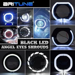 LED Angel Eye Shroud for 2.5/3.0 Inch Headlight Projector Lens for Q5/Hella 3R/WST LED Lights DRL Turn Signal Car Retrofit