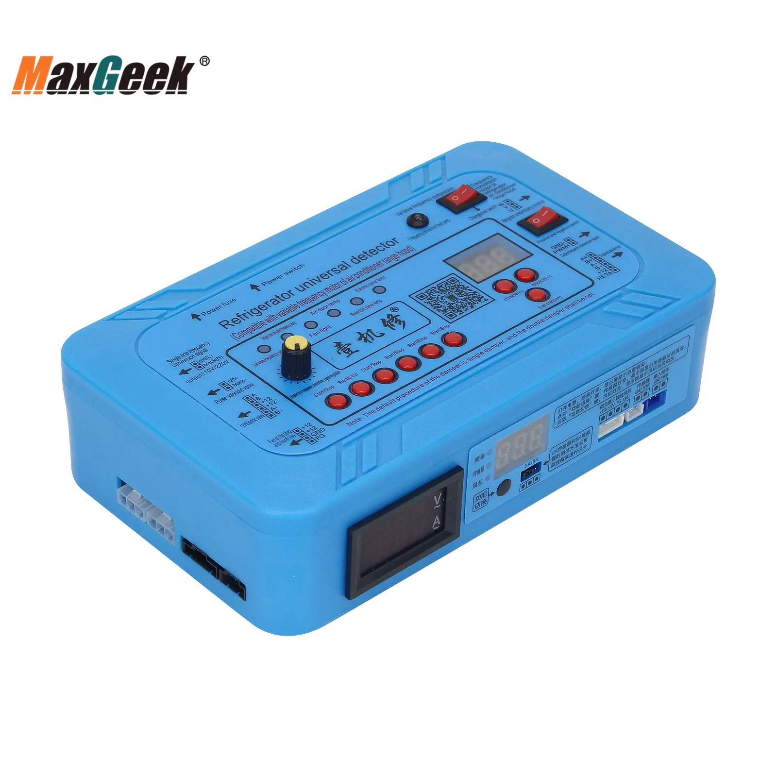 Maxgeek 110V/220V Universal Inverter Refrigerator Detector Tester for Fan Damper Inverter Board Solenoid Valve