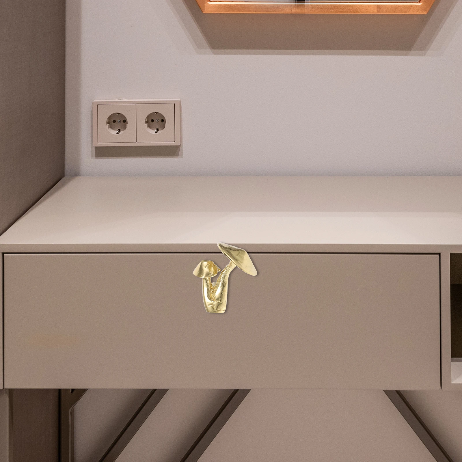 

Cartoon Mushroom Handle Decorative Knob Cabinet Pull Handle Brass Material Easy Installation Kitchen Home Bathroom Furniture