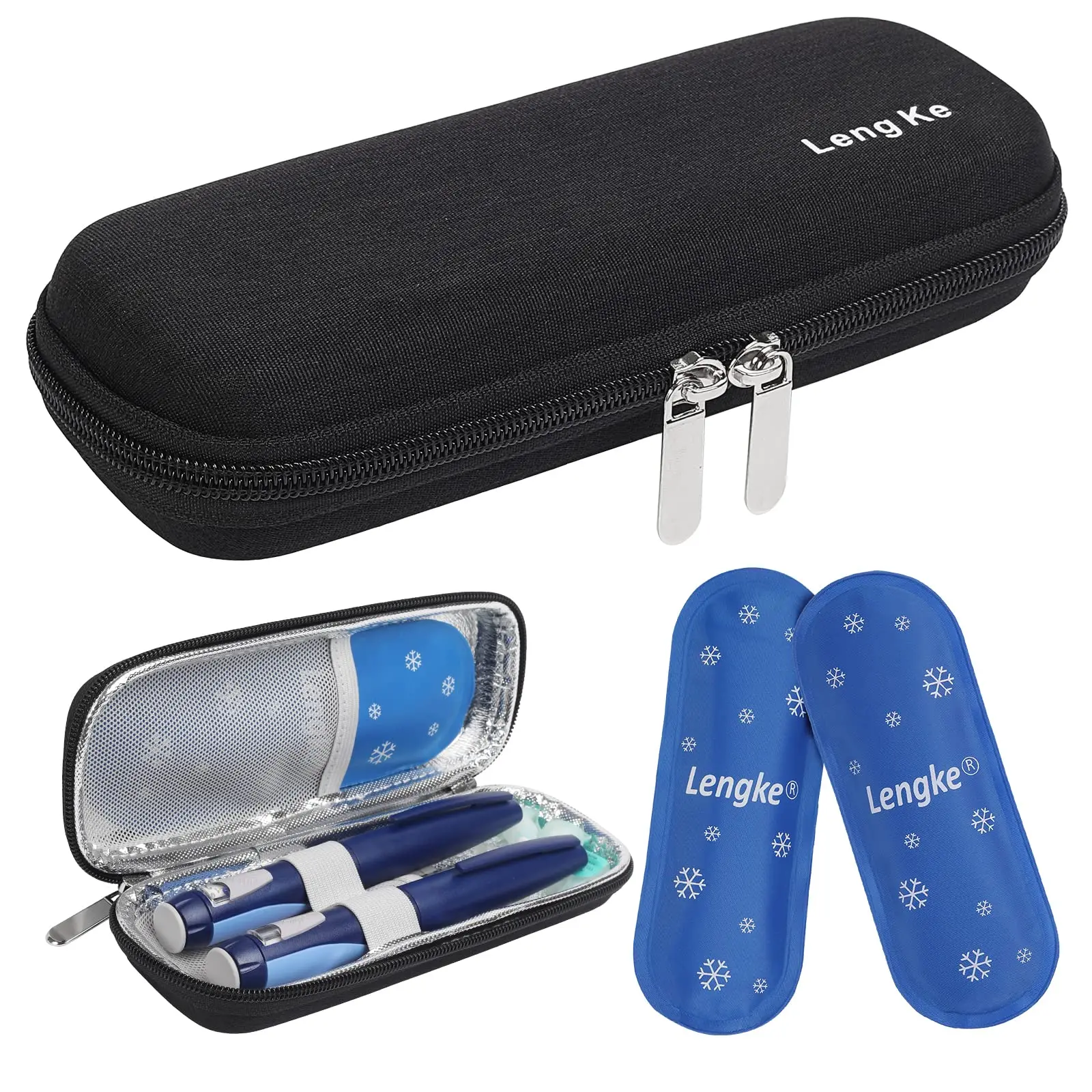 Insulin Cooler Bag Travel Case Diabetic Pen Portable Insulin Cooler Bag Organizer for Diabetic Supplies with Gel Ice Pack