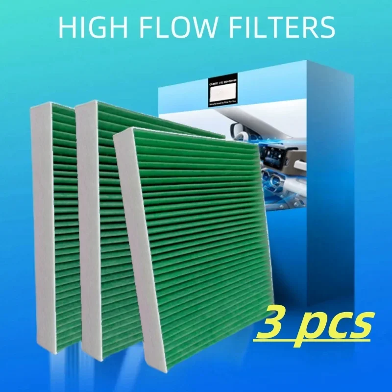 3pcs/Cabin Air Conditioner Filter For Mazda Cx-5 Mazda3 Nexera/Cabin High Flow Filter Auto Parts 06CM001AB103A