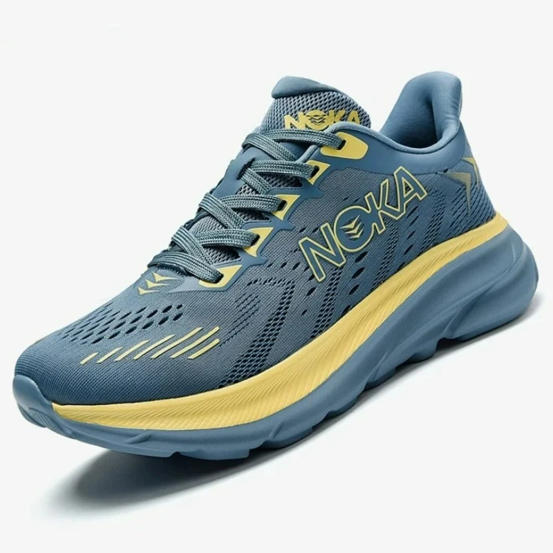 

Men's Carbon Plate Running Shoes Breathable Lightweight Marathon Athletic Nonskid Elastic Sports Sneakers