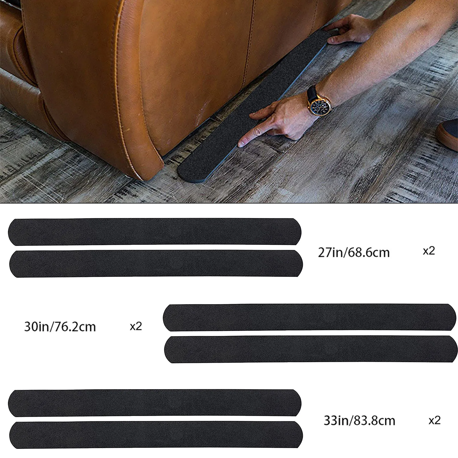 แผ่นรองรางเฟอร์นิเจอร์กันลื่นคุณภาพสูง2แพ็กสำหรับ sofa recliner เก้าอี้เก้าอี้นอนพรมเนื้อแข็งอุปกรณ์ในครัวเรือน