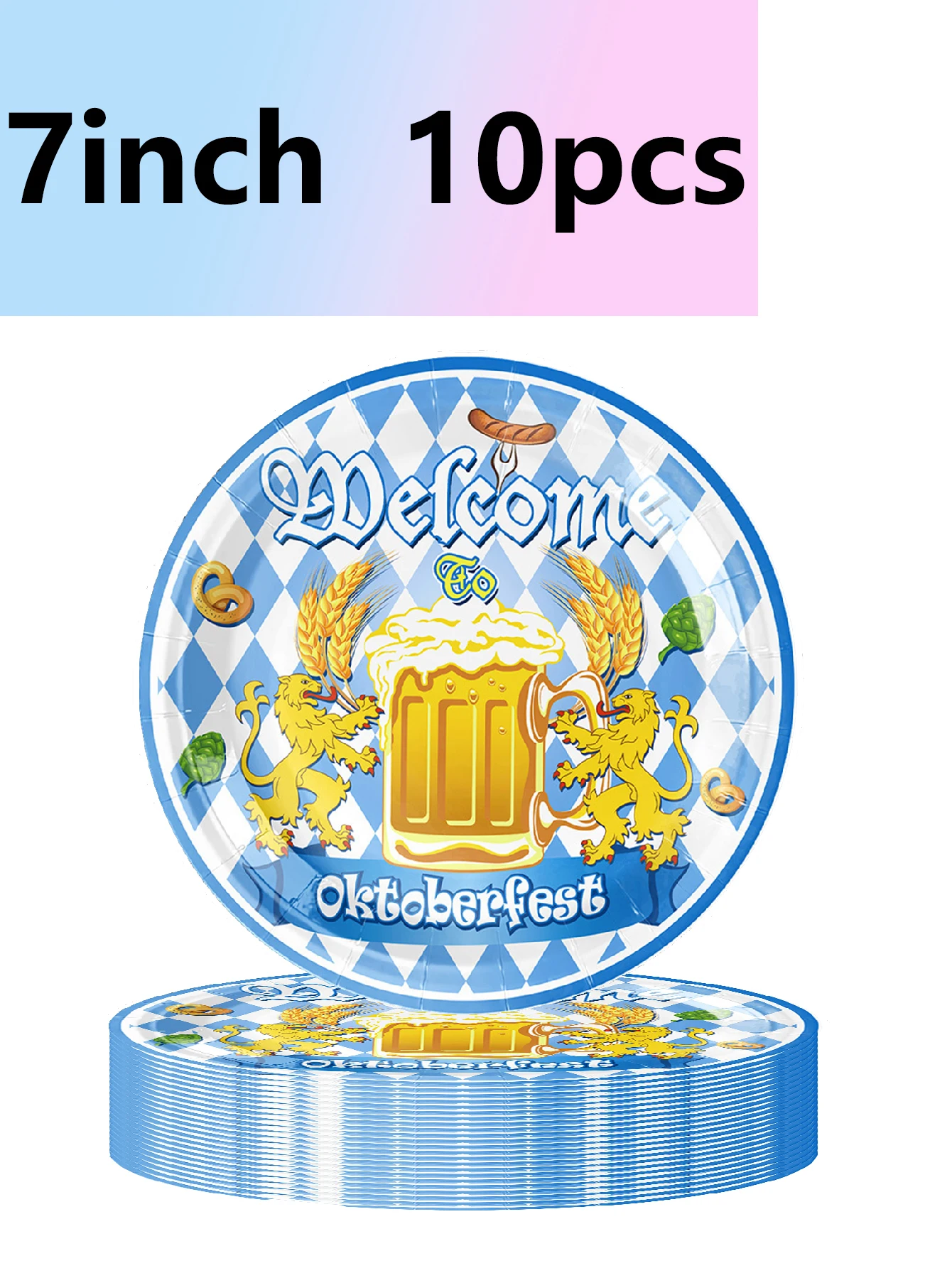 10-teiliges Bierfest-Party-Set Bayerisches Bier Geburtstagsparty-Set Camping Reise Partyzubehör – Detail 5