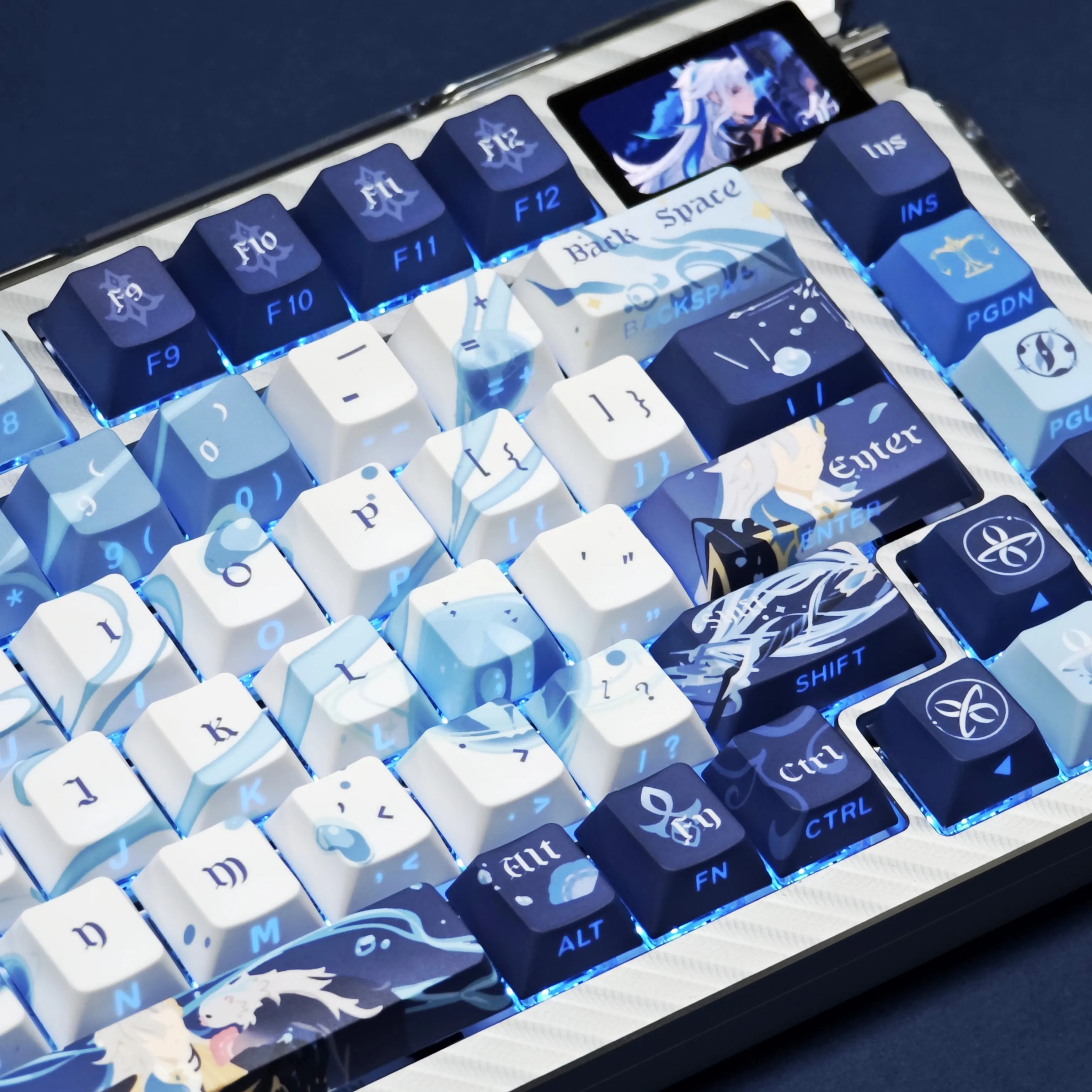 MAIMOOO Genshin Impact Neuvillette Keycaps Cherry Profile PBT Dye Sublimation  Anime Game Keycap for Mechanical Keyboard