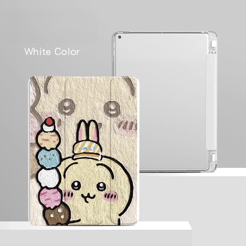 

Чехлы для планшетов Chiikawa Ipad для 2024 Air6 Pro 22 21 9th 10,2 дюйма, чехол 2025 A16 11th 11in 10th 10,9in, защитный чехол Mini7 Cover