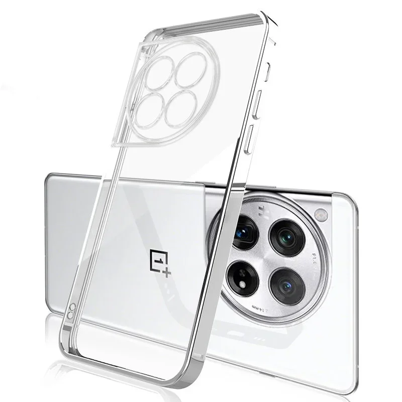 Мягкий силиконовый прозрачный противоударный чехол для Oneplus 13R 12R для One Plus Ace 5 Pro с гальваническим покрытием, задняя крышка из ТПУ