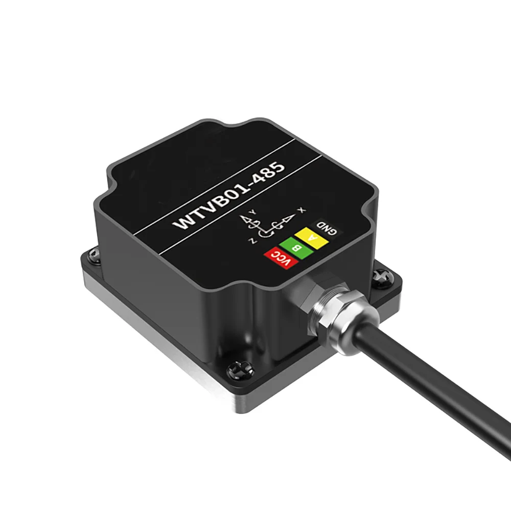 RS485 Intelligent Three-axis Displacement Vibration Amplitude Sensor, 5-36V Motor Pump Vibration Monitoring