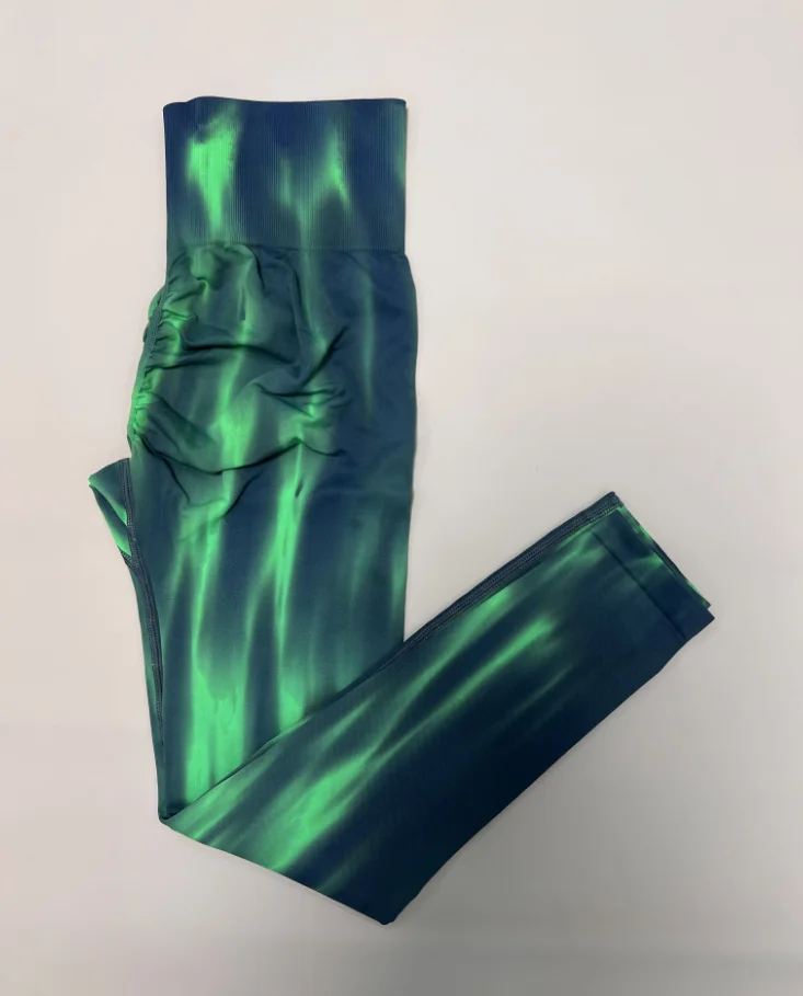 Neue Frauen Tie Dye Hohe Taille Legging Push-Up Scrunch Gym Sport Yoga Hosen Elastische Weiche Strumpfhosen Workout Booty Leggins Nylon – Detail 32