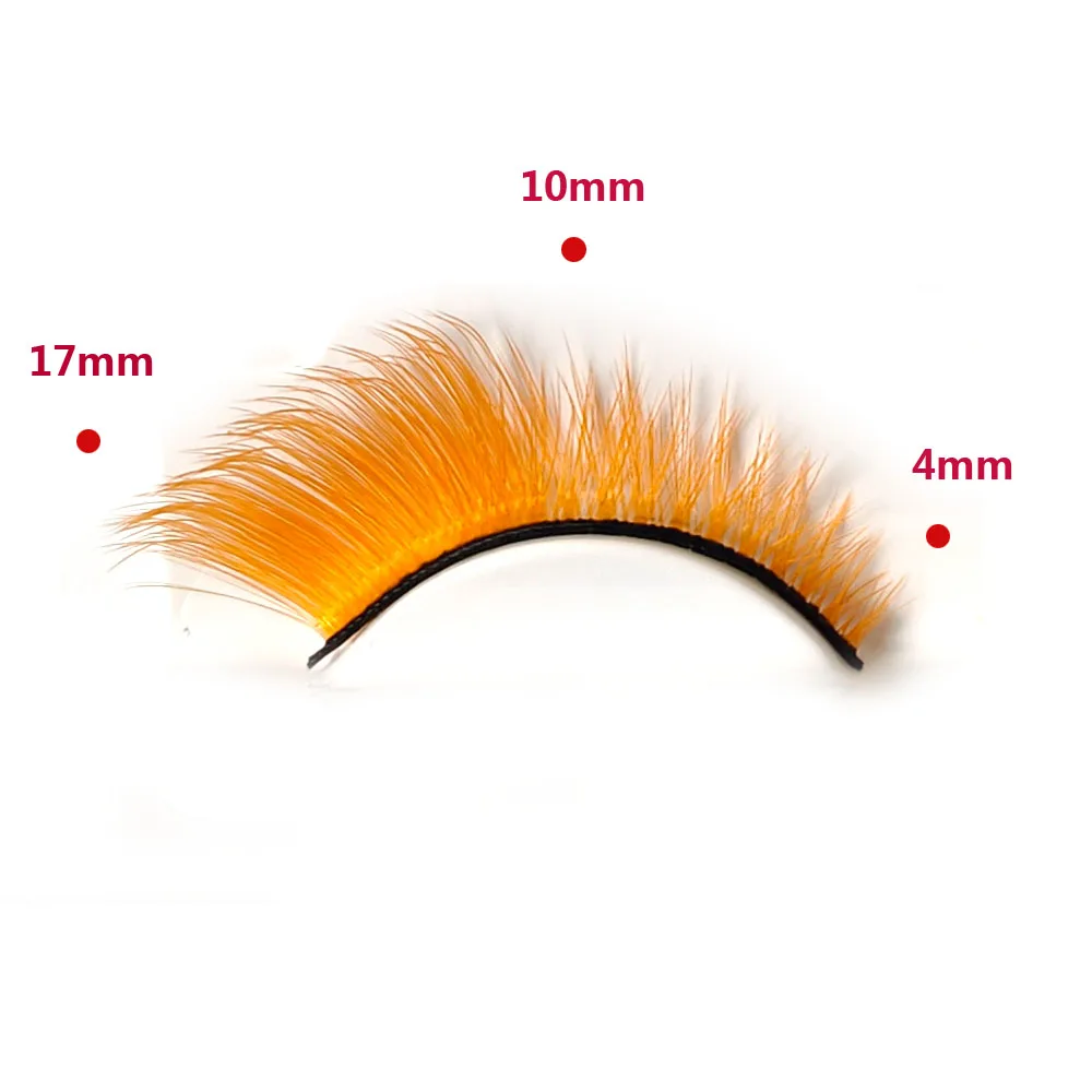 3D 밍크 인조 속눈썹, 레드 핑크 블루 그린 퍼플 컬러 속눈썹, 레인보우 섬모 블랙 밴드, 부드러운 수제, 5 쌍 색상