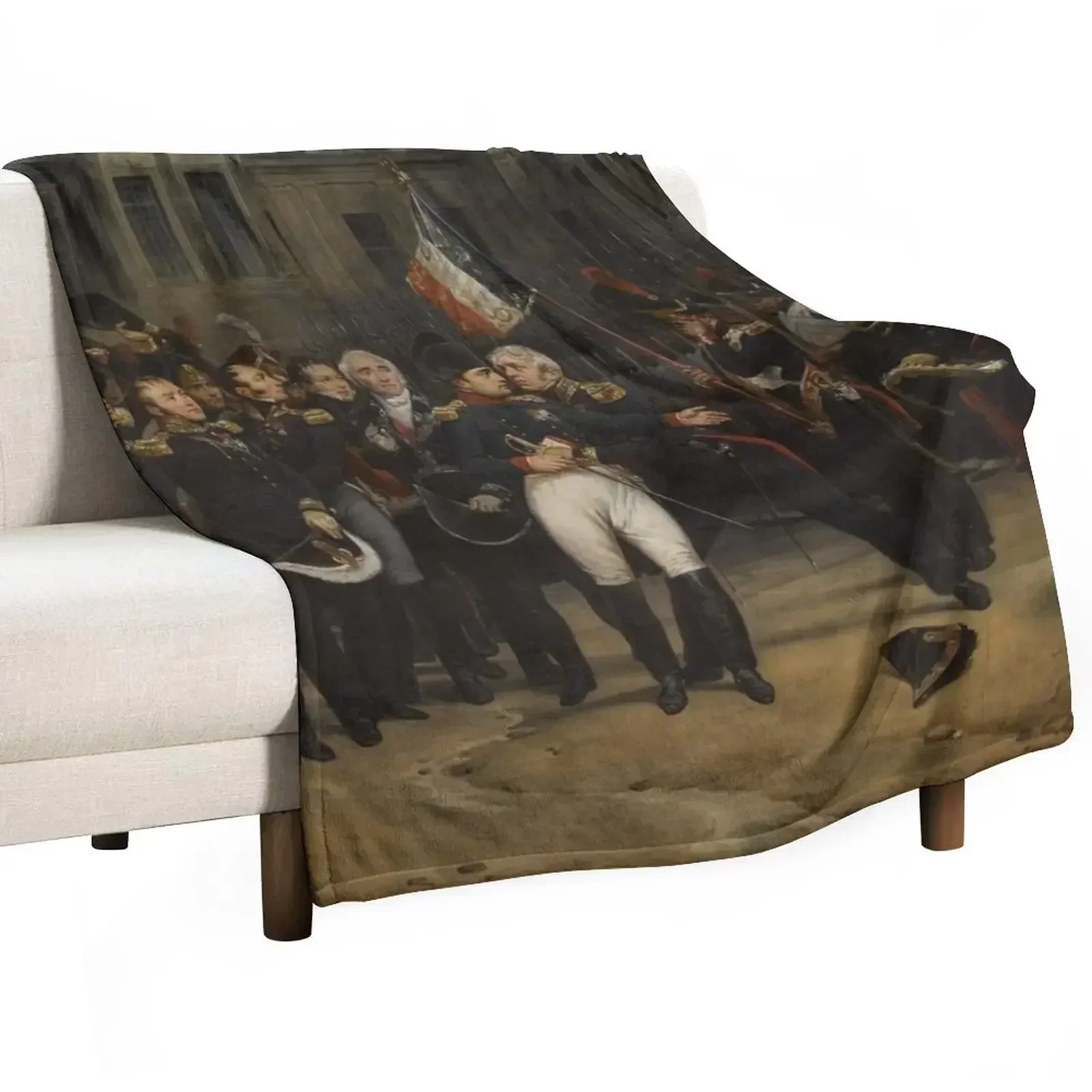 

Napoleon's farewell to his Imperial Guard Throw Blanket Comforter Baby Soft Beds Extra Large Throw Blankets