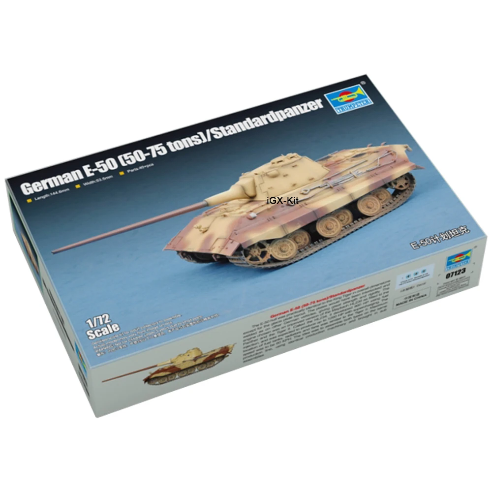 

Trumpeter 07123 1/72 Scale German Standardpanzer E50 E-50 Tank Assembly Plastic Military Toy Model Building Kit